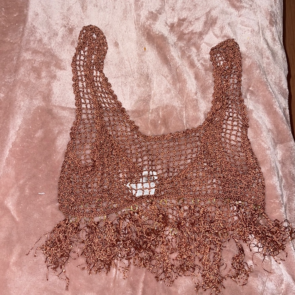 Beach cover up top (NEVER WORN)